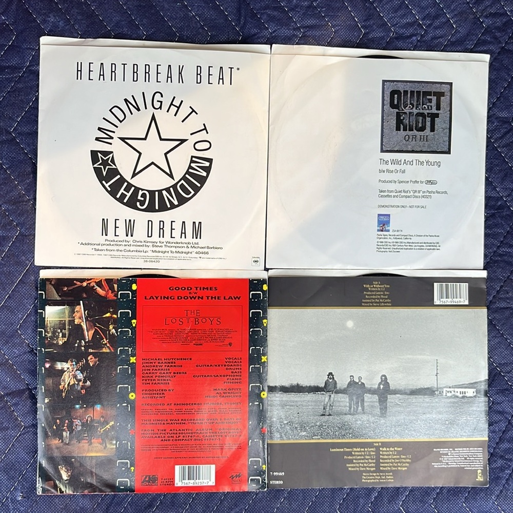 4 Picture Sleeve 45 RPM Records - Picture 2 of 10